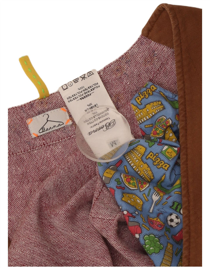 Ανδρικό γιλέκο Berna με διπλό στήθος, μεσαίο καφέ βαμβακερό