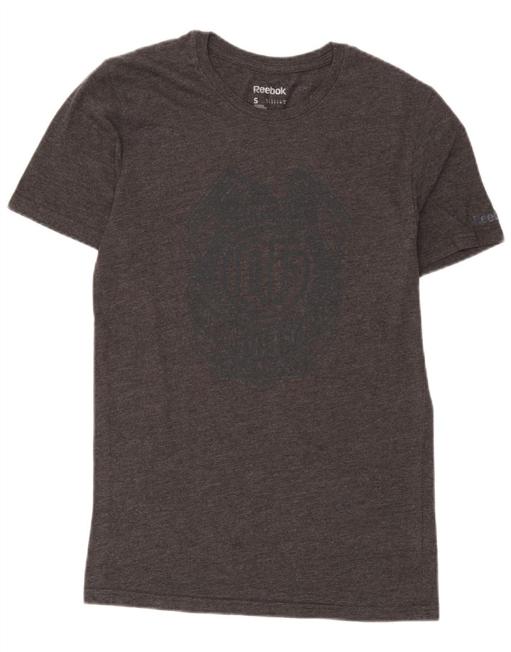 Ανδρικό γραφικό T-Shirt Reebok Top Small Grey Flecked Polyester