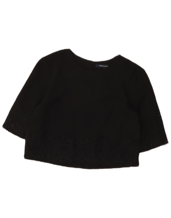 French Connection Γυναικείο Crop Top UK 8 Small Black Polyester