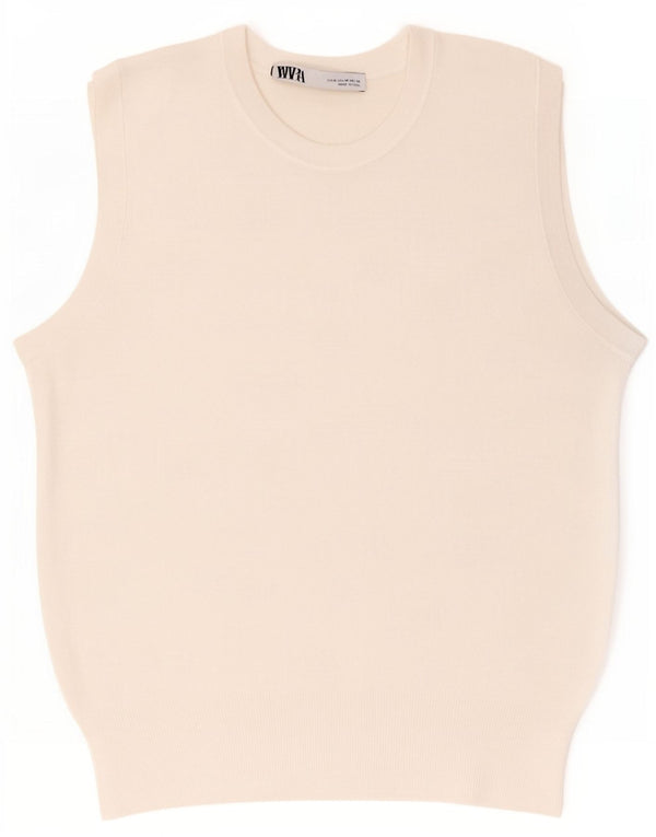 Zara Γυναικείο Γιλέκο Tank Top UK 12 Medium White Viscose