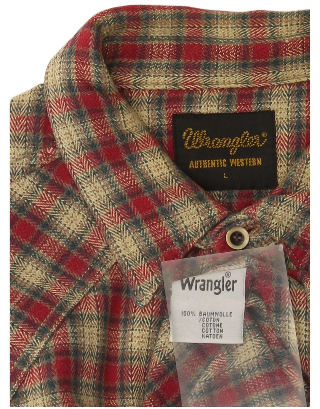 Ανδρικό φανελένιο πουκάμισο Wrangler μεγάλο κόκκινο βαμβακερό