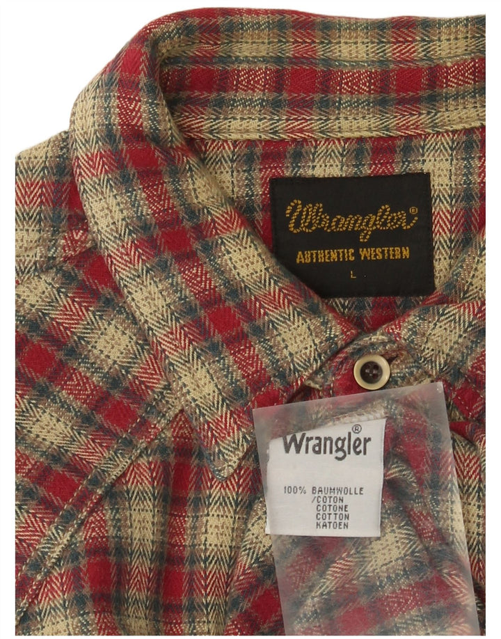 Ανδρικό φανελένιο πουκάμισο Wrangler μεγάλο κόκκινο βαμβακερό
