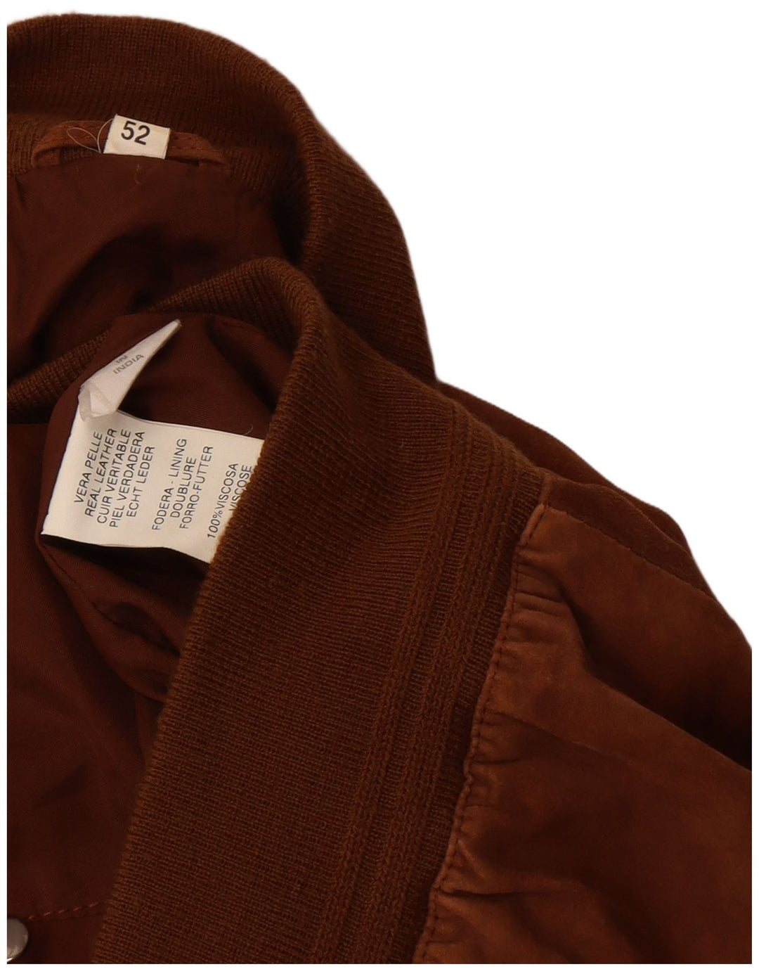 Vintage Ανδρικό Suede Bomber Jacket EU 52 XL Καφέ Δερμάτινο
