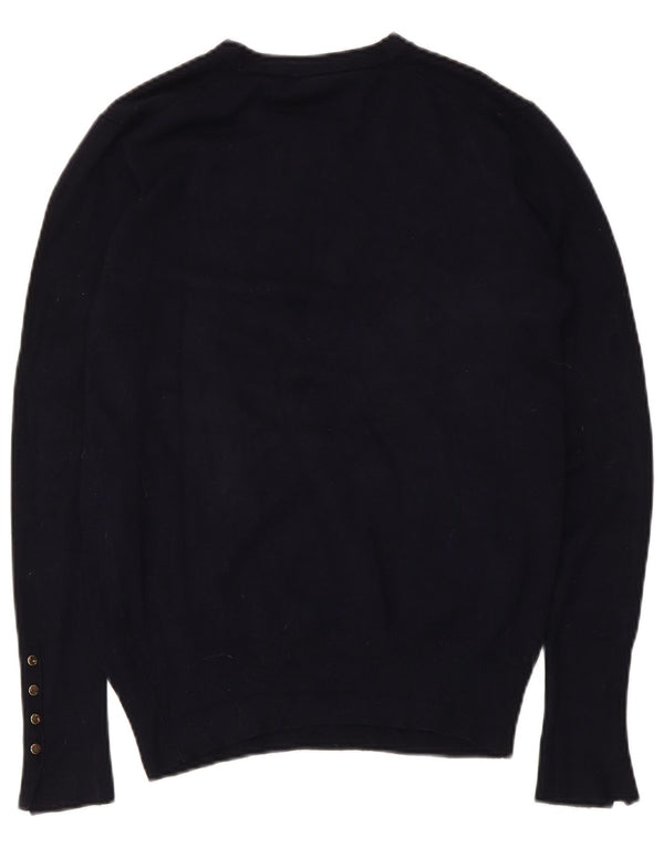 Zara Γυναικείο πουλόβερ με λαιμόκοψη UK 18 XL Navy Blue