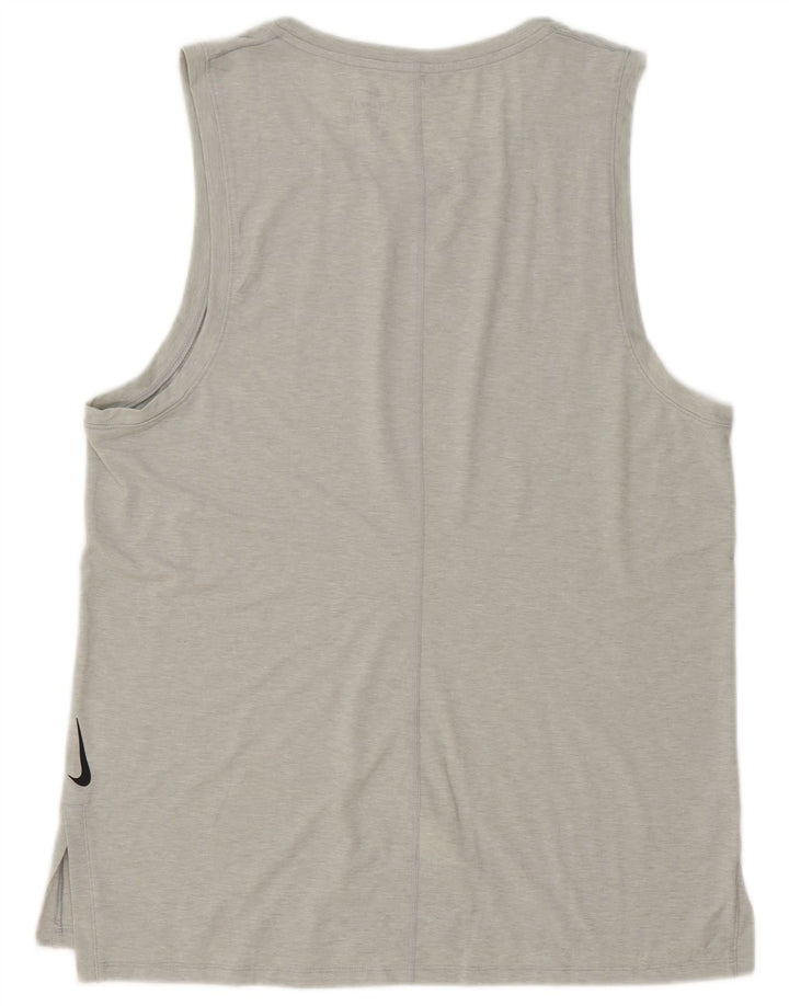 Ανδρικό φανελάκι Nike Dri Fit, μεγάλο γκρι πολυεστέρας