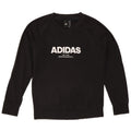 ADIDAS Womens Graphic Sweatshirt Jumper UK 8/10 Small Black