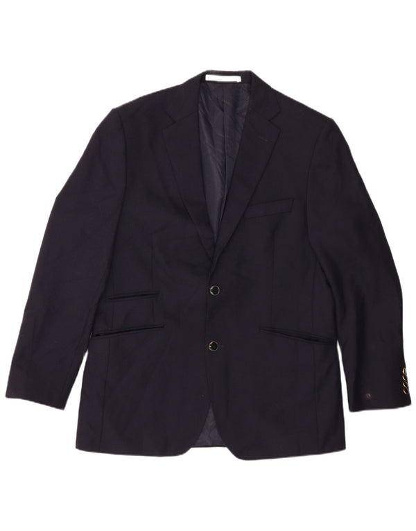 Marks & Spencer Ανδρικό μπλέιζερ με 2 κουμπιά μπουφάν UK 40 Medium Navy Blue Wool