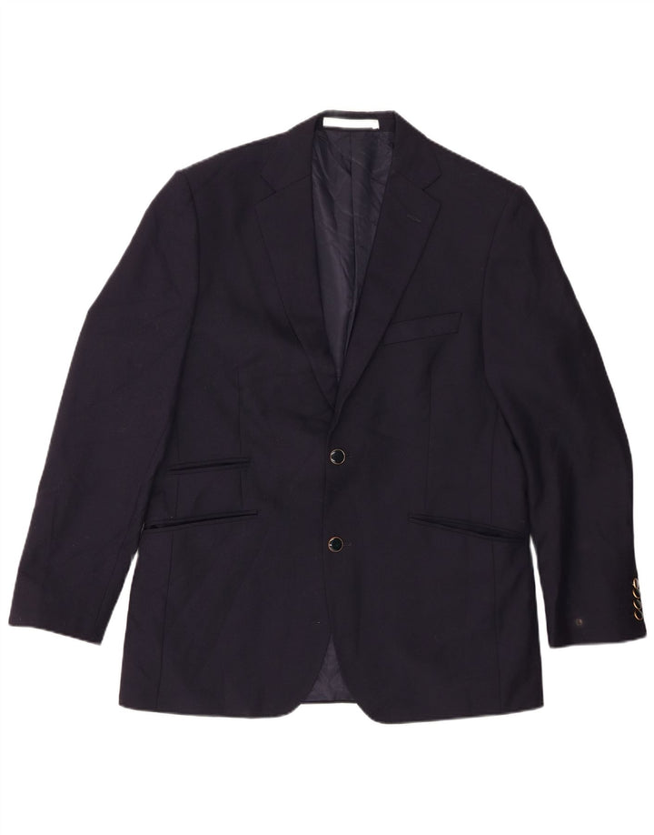 Marks & Spencer Ανδρικό μπλέιζερ με 2 κουμπιά μπουφάν UK 40 Medium Navy Blue Wool