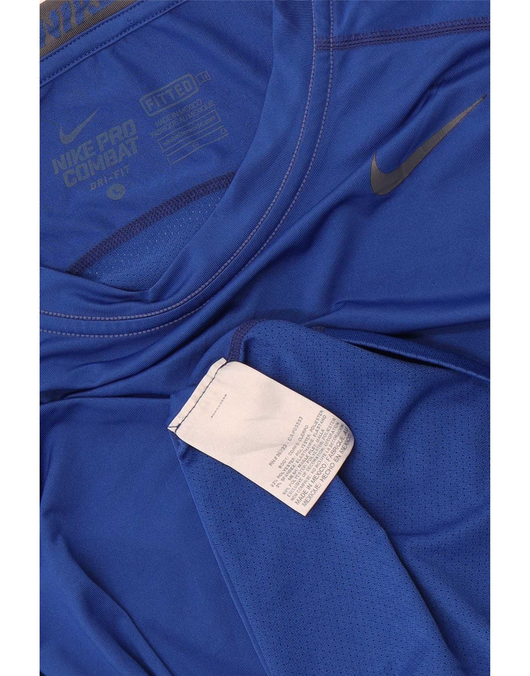Ανδρικό τοπ Nike Dri Fit Μακρυμάνικο μεγάλο μπλε πολυεστέρας