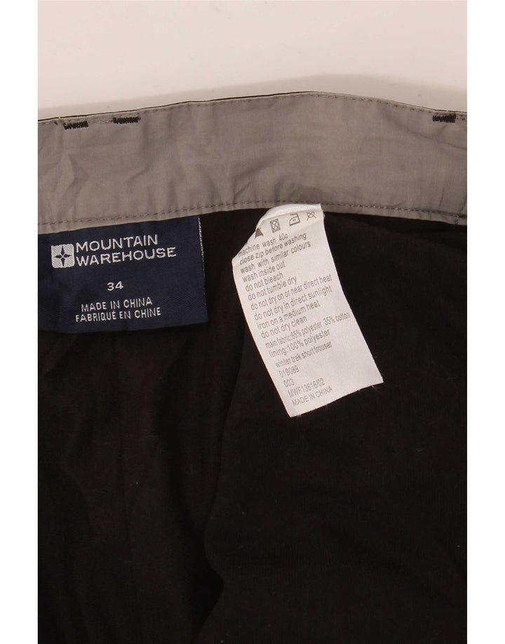 Mountain Warehouse Ανδρικό ίσιο παντελόνι Cargo W34 L30 Μαύρο Πολυεστέρας