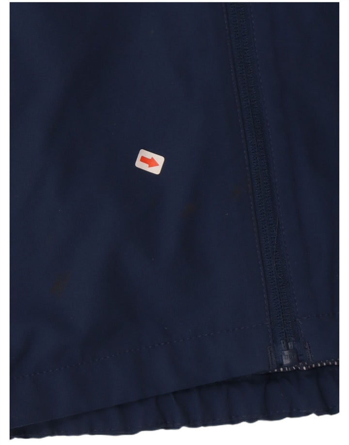 Jack Wolfskin Boys Hooded Rain Jacket 13-14 Years Navy Blue Polyester