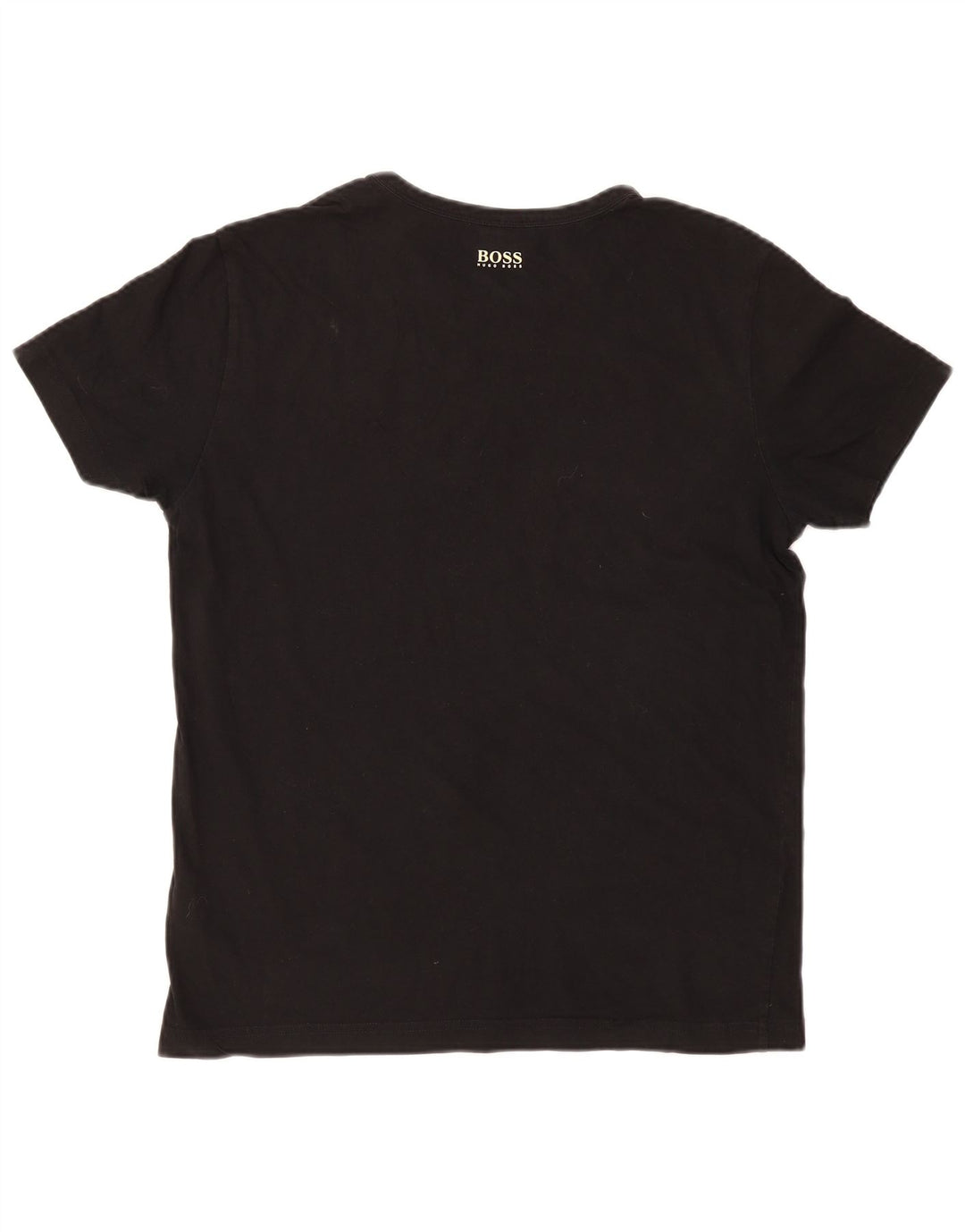 Ανδρικό γραφικό T-Shirt Hugo Boss Τοπ μεσαίο μαύρο βαμβακερό