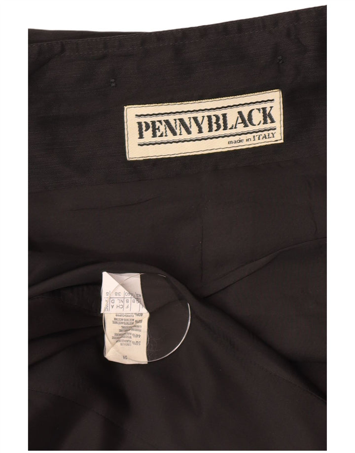 Penny Black Γυναικείο Μπουφάν Blazer με 3 κουμπιά UK 12 Medium μαύρο λινό