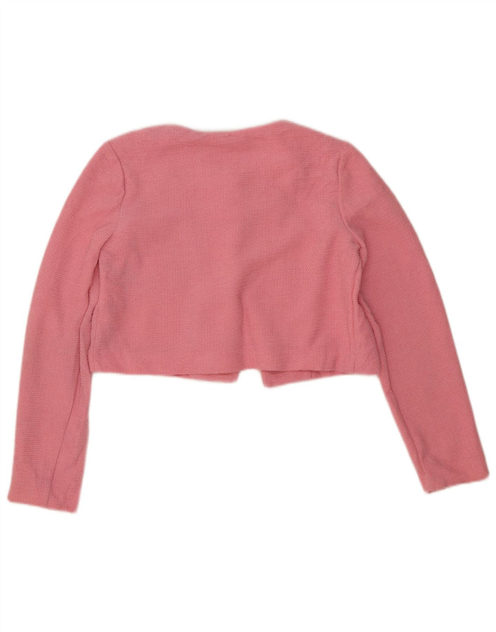 Zara Γυναικεία ζακέτα Crop UK 10 Small Pink Polyester