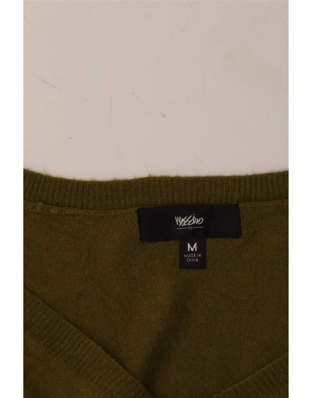 MOSSIMO Womens V-Neck Jumper Sweater UK 12 Medium Green Nylon Vintage Mossimo and Second-Hand Mossimo from Messina Hembry 
