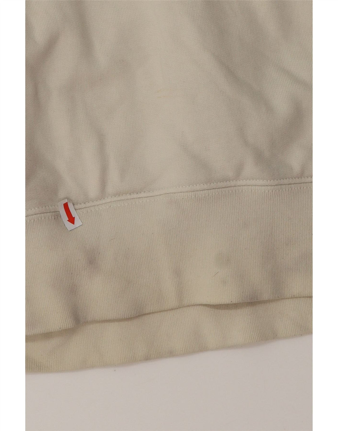 ADIDAS Γυναικείο φούτερ με κουκούλα UK 14 Βαμβακερό μεσαίο ανοιχτό λευκό