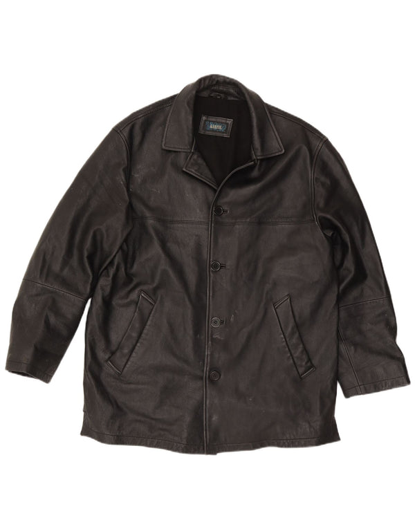 Kartel Ανδρικό Δερμάτινο Μπουφάν UK 40 Large Μαύρο