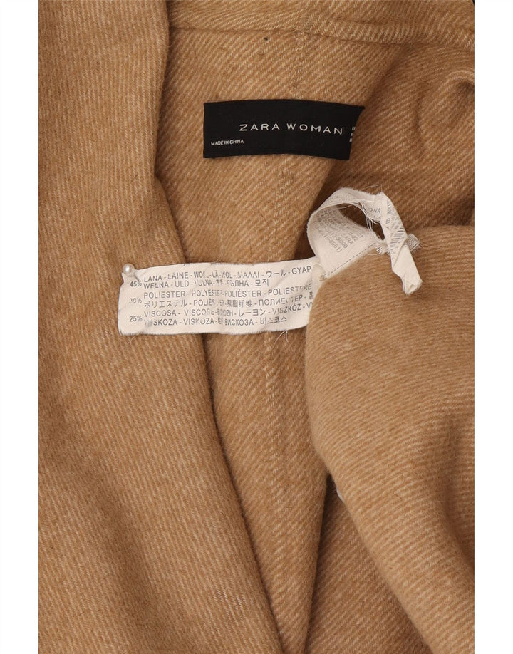 Zara Γυναικείο Oversized Πανωφόρι UK 14 Medium Beige Wool