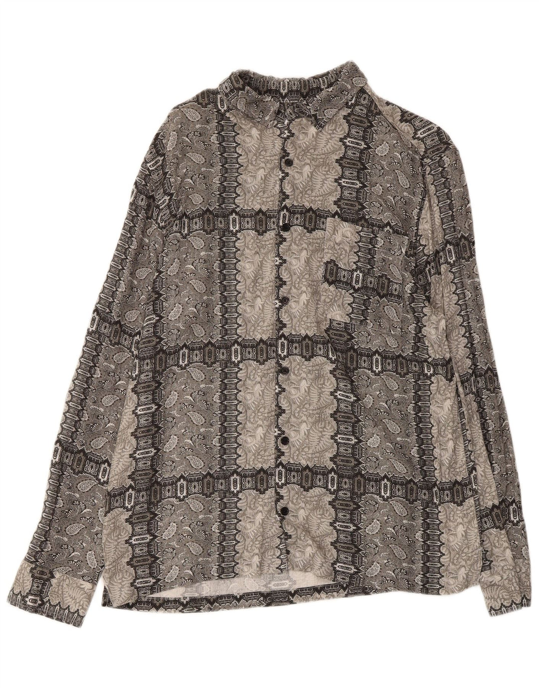 Ανδρικό πουκάμισο TOPMAN σε μεσαίο γκρι Paisley Viscose