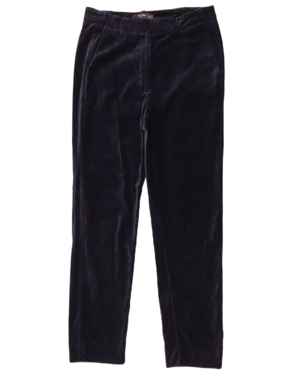 Marks & Spencer Γυναικεία ίσια casual παντελόνια UK 8 Small W28 L27 Navy Blu