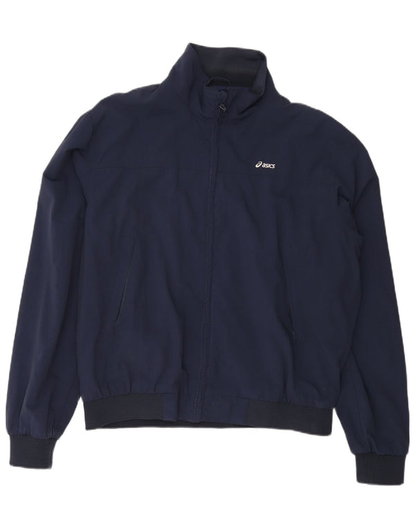 ASICS Ανδρικό Bomber Jacket UK 40 Large Navy Blue Nylon