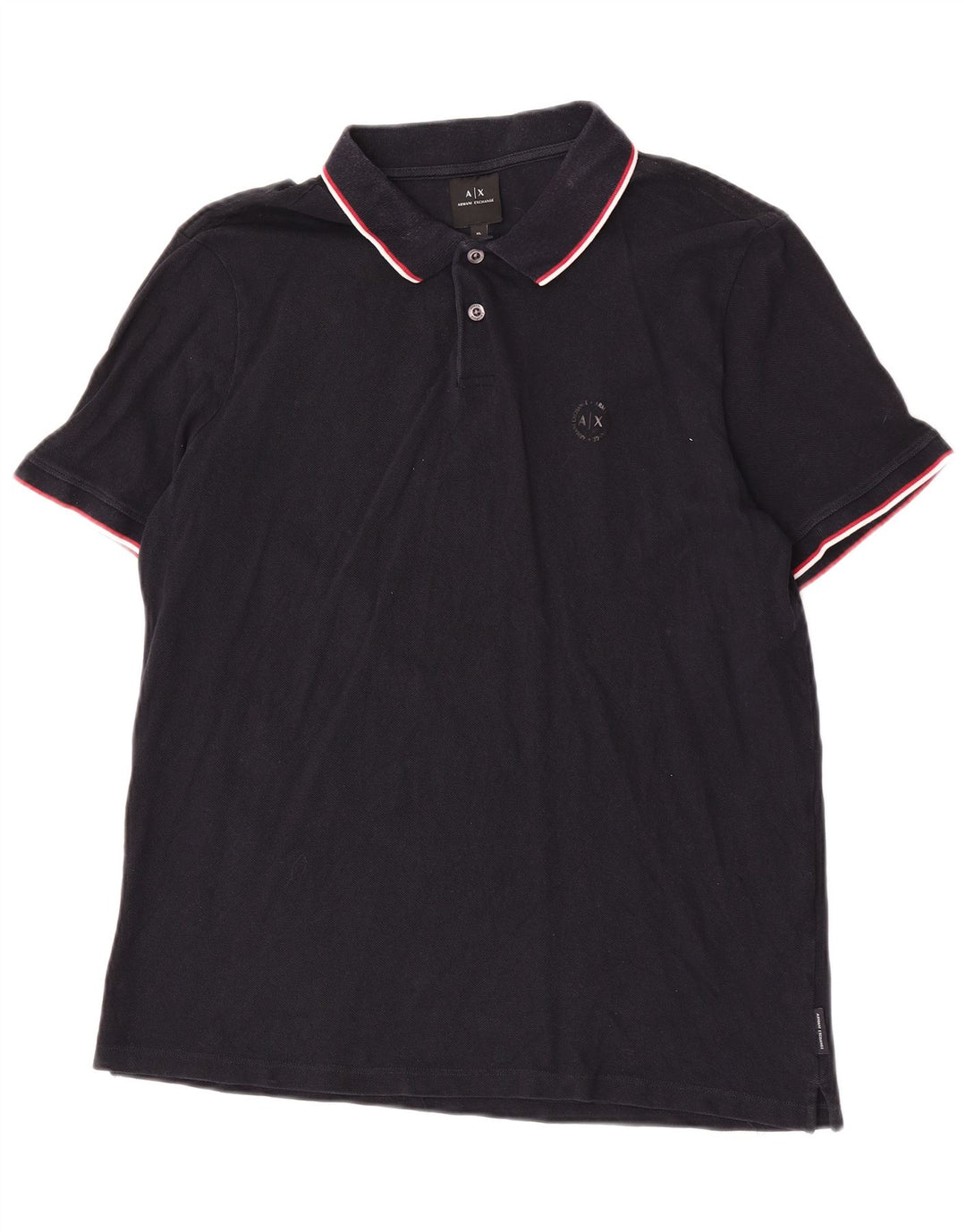Armani Exchange Ανδρικό Πόλο Μπλουζάκι XL Μαύρο βαμβακερό
