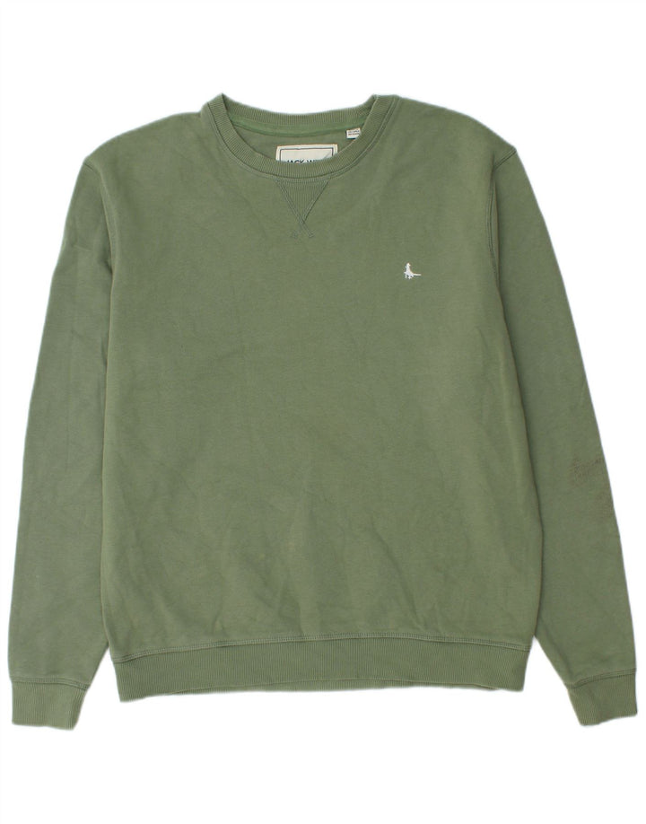 Ανδρικό φούτερ Jack Wills Jumper Μεσαίο πράσινο βαμβακερό