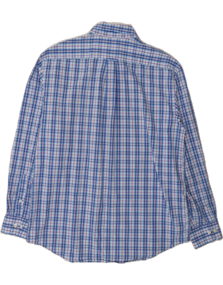 IZOD Mens Shirt Large Blue Check Cotton Vintage Izod and Second-Hand Izod from Messina Hembry 
