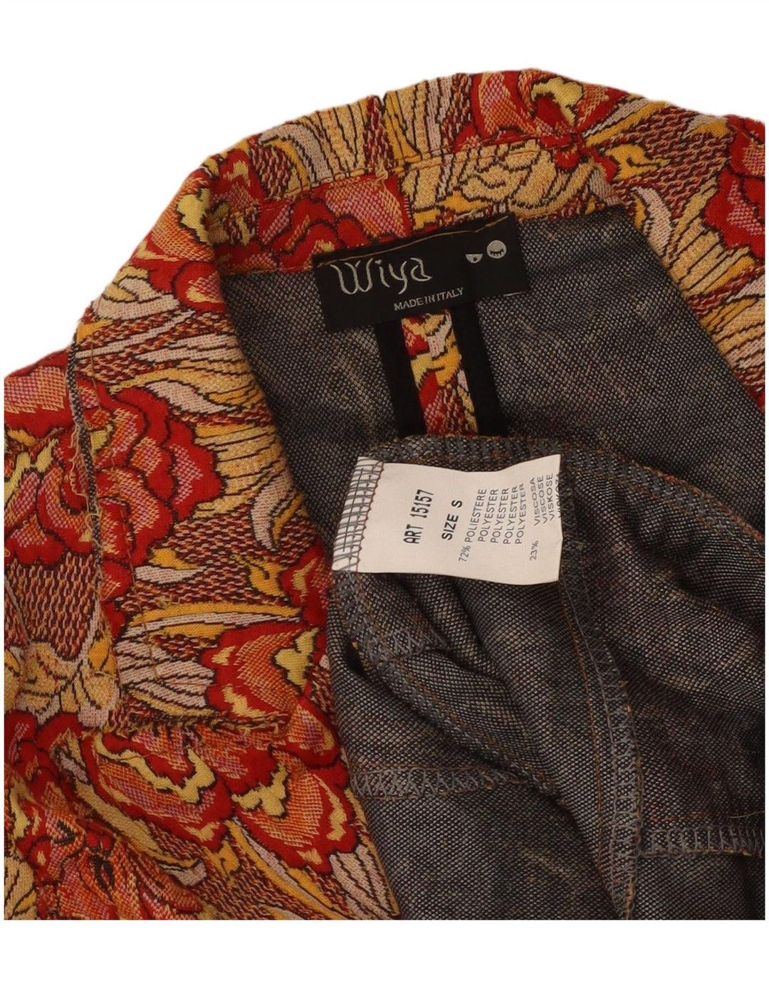 Vintage γυναικείο σακάκι 1 κουμπιού Blazer UK 10 Small πολύχρωμο Floral