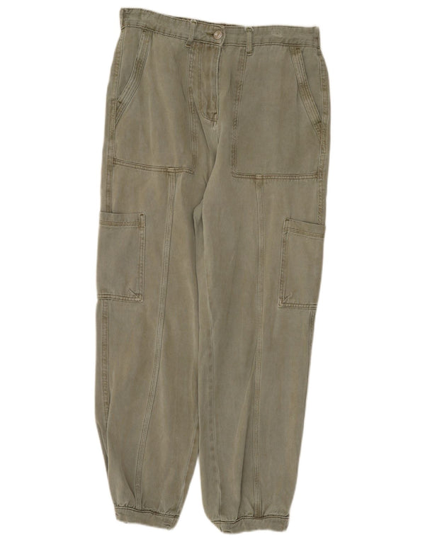 Marks & Spencer Γυναικείο Παντελόνι Crop Cargo UK 12 Medium W30 L26 Khaki