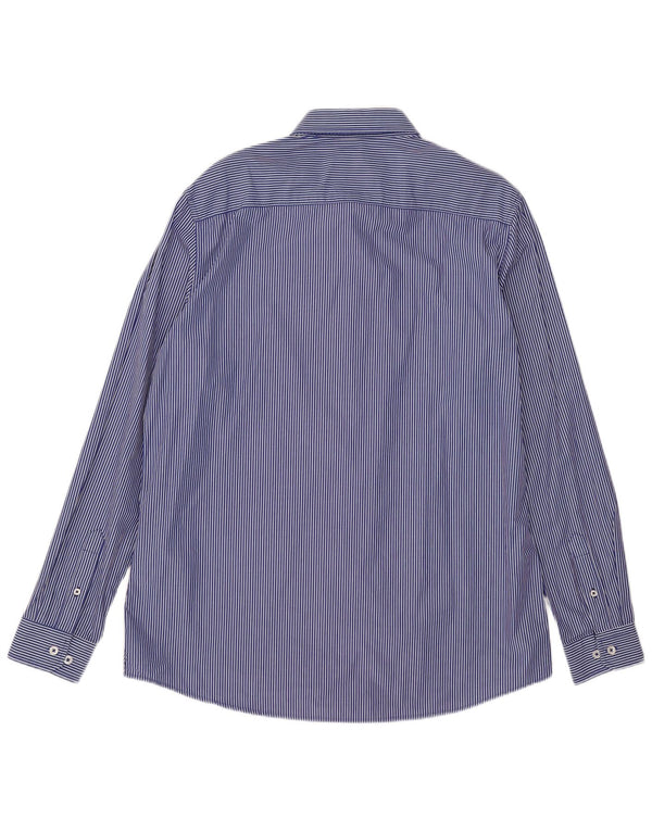 Ανδρικό πουκάμισο Crew Clothing Slim Fit XL Μπλε ριγέ βαμβακερό