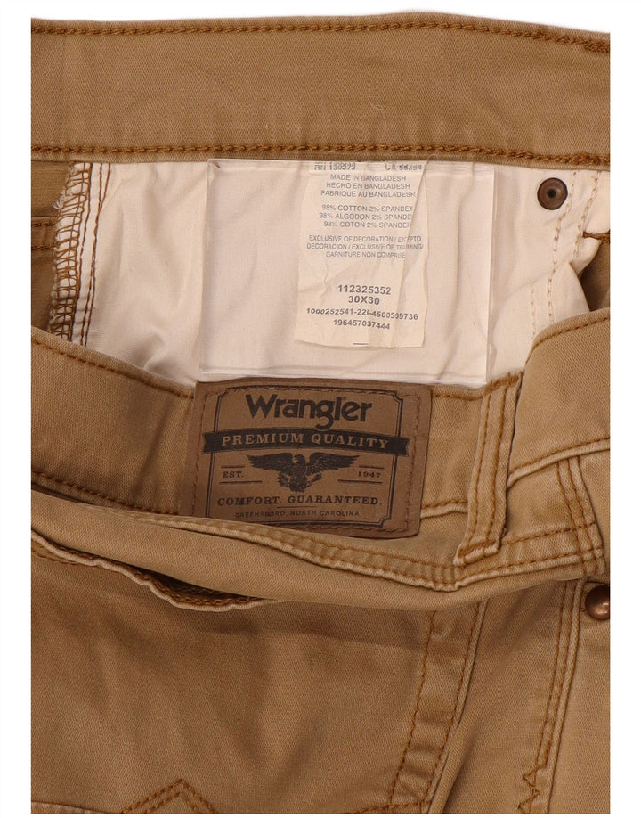 Ανδρικό ίσιο casual παντελόνι Wrangler W30 L30 Καφέ Βαμβακερό