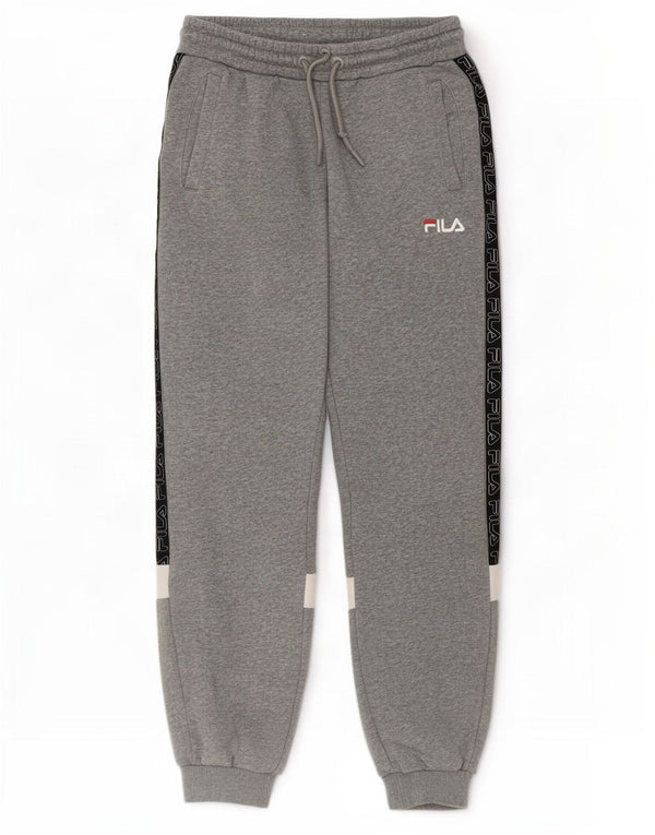 Ανδρική φόρμα γραφικής φόρμας Fila Παντελόνι Joggers Small Grey Colourblock Βαμβακερό
