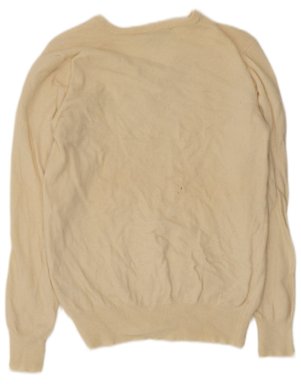 Vintage Γυναικείο πουλόβερ με λαιμόκοψη IT 50 XL Μπεζ μαλλί