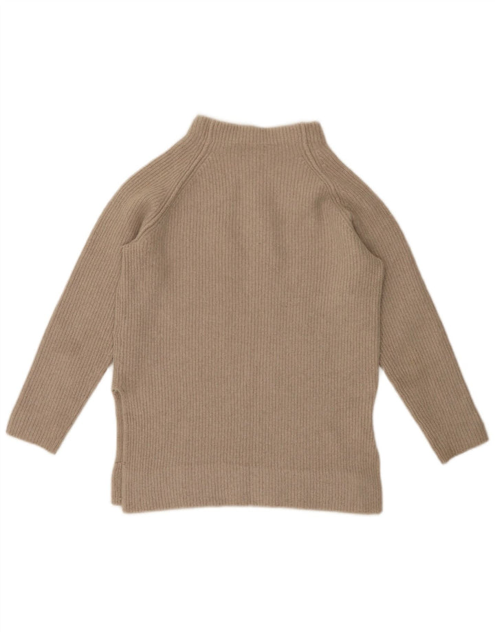 Massimo Dutti γυναικείο πουλόβερ με λαιμό χελώνα UK 12 μεσαίο μπεζ μαλλί