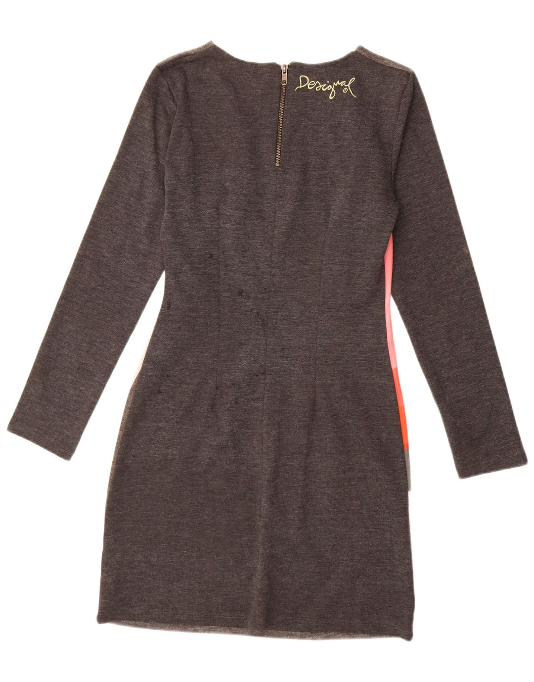 Γυναικείο μακρυμάνικο φόρεμα Desigual UK 12 Medium Grey Geometric