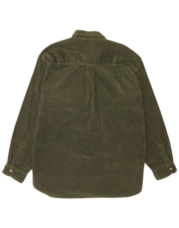 CLASSIC Ανδρικό κοτλέ πουκάμισο UK 45/46 XL Πράσινο βαμβακερό