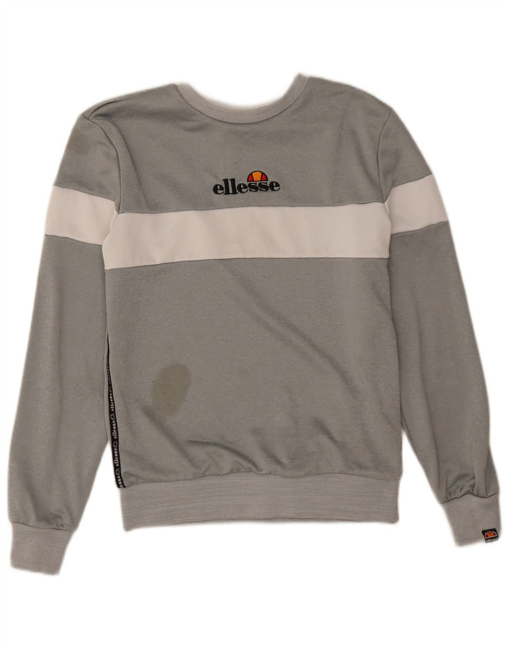 Ανδρικό γραφικό φούτερ Ellesse Jumper Small Grey Colourblock Polyester