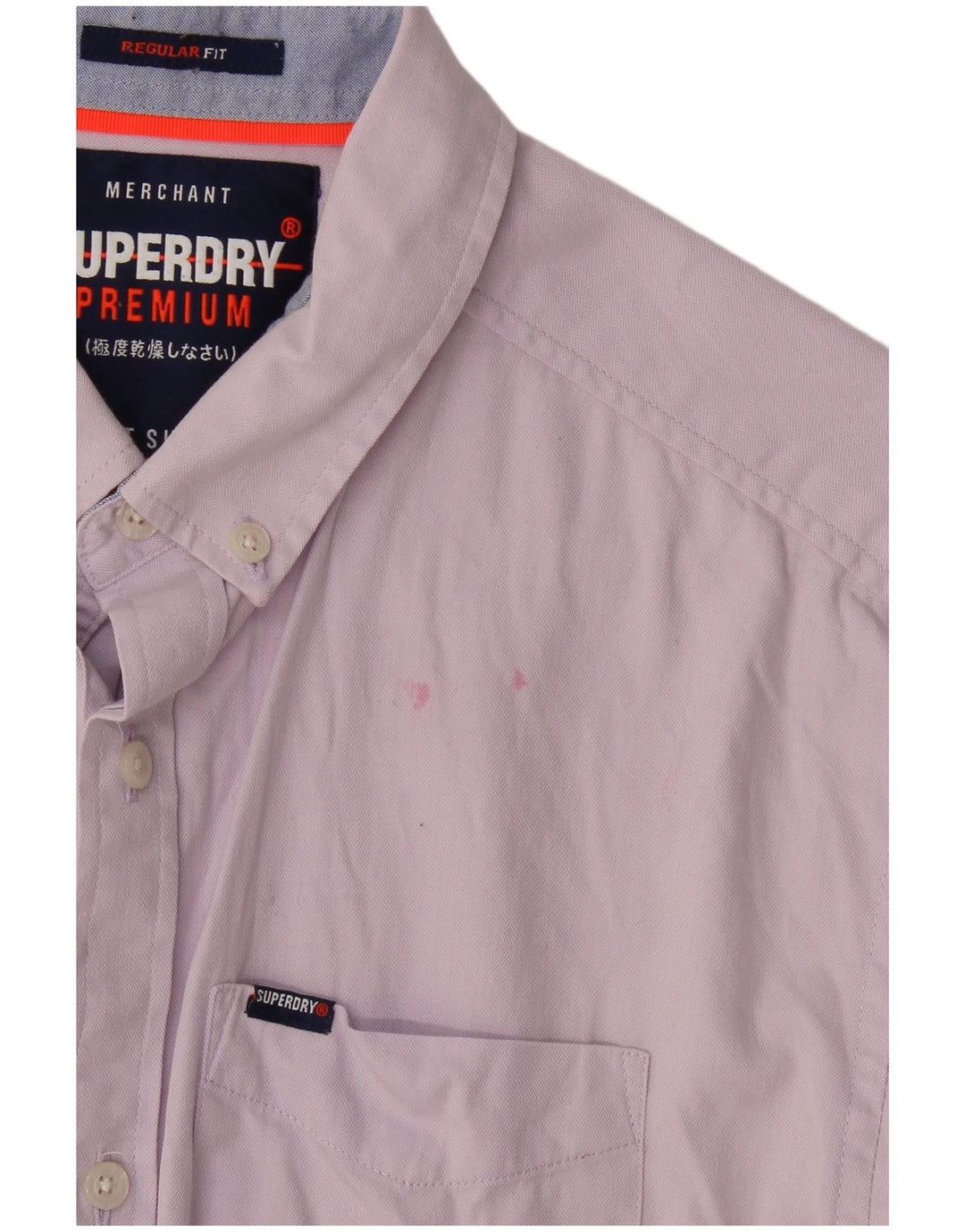 Ανδρικό πουκάμισο με κανονική εφαρμογή Superdry, ροζ