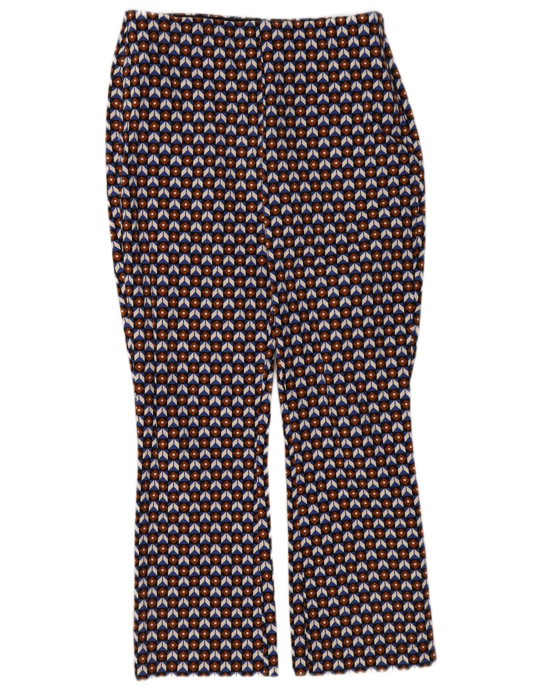 Zara Γυναικείο Cropped Παντελόνι Medium W28 L26 Πολύχρωμο Γεωμετρικό