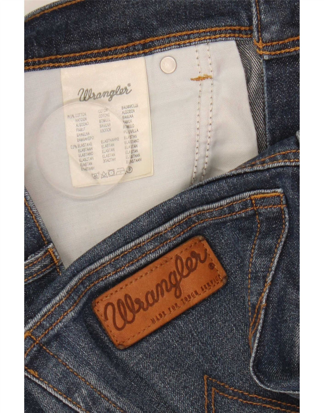 Ανδρικό τζιν σορτς Wrangler Texas Stretch W33 από μεσαίο μπλε βαμβακερό