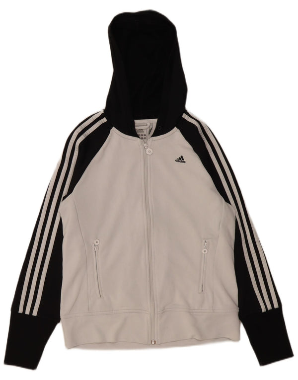 Adidas Γυναικείο πουλόβερ Clima 365 με φερμουάρ UK 14 Medium White Colorblock