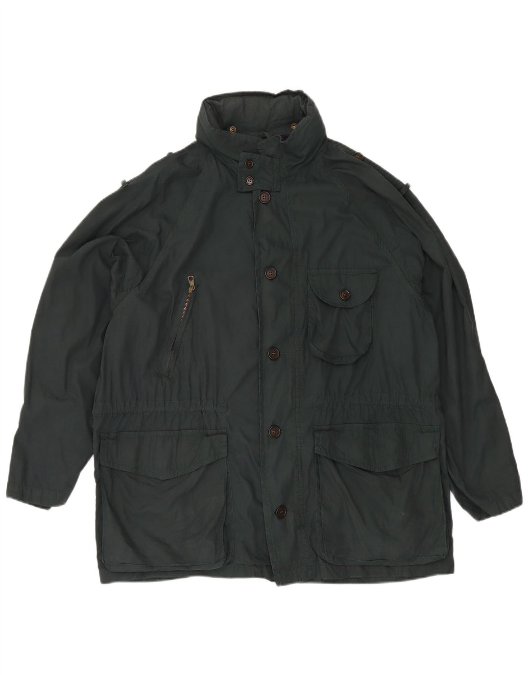 Brooksfield Mens Hooded Utility Jacket IT 50 Large Green