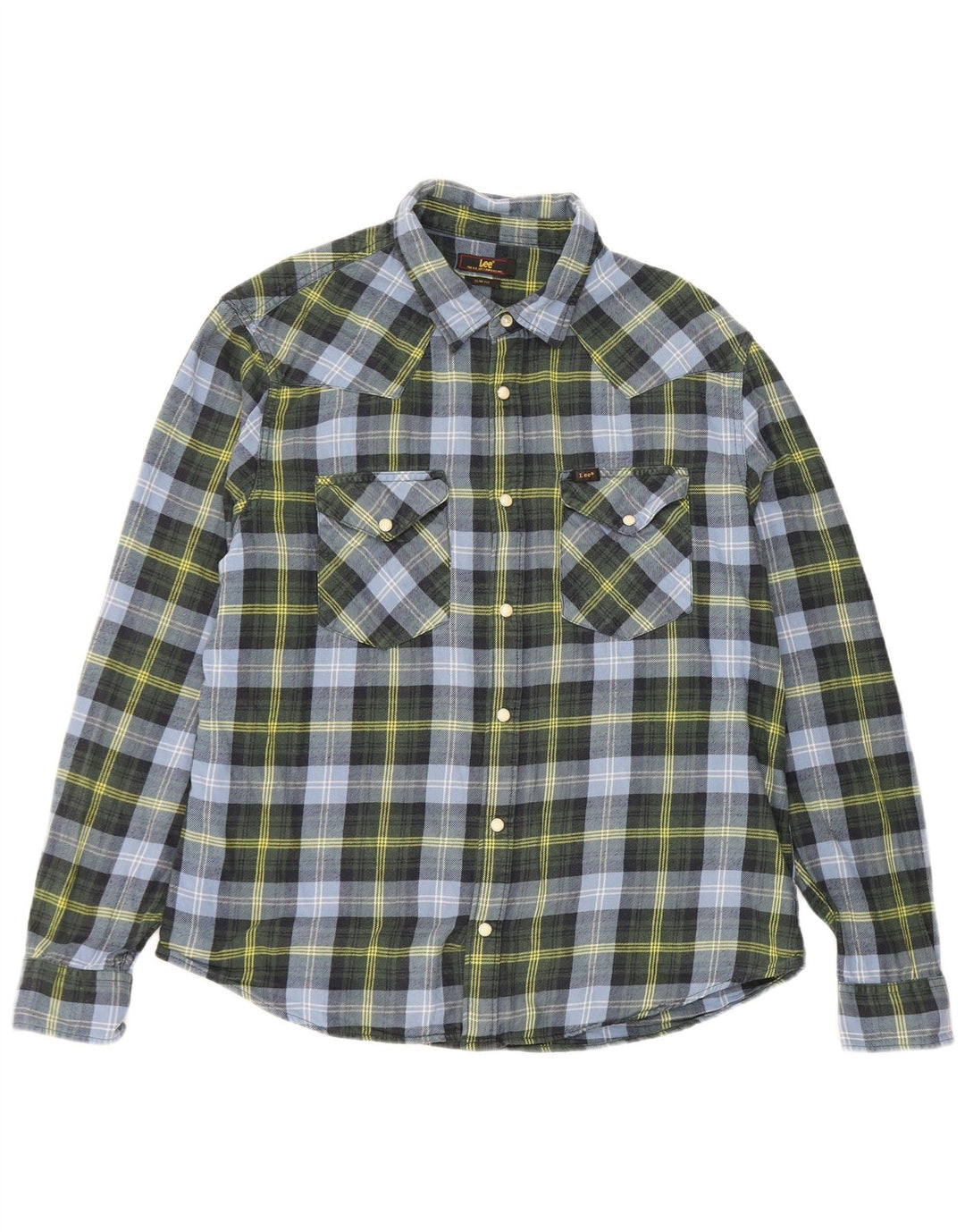 Ανδρικό φανελένιο πουκάμισο Lee Slim Fit XL Μπλε βαμβακερό