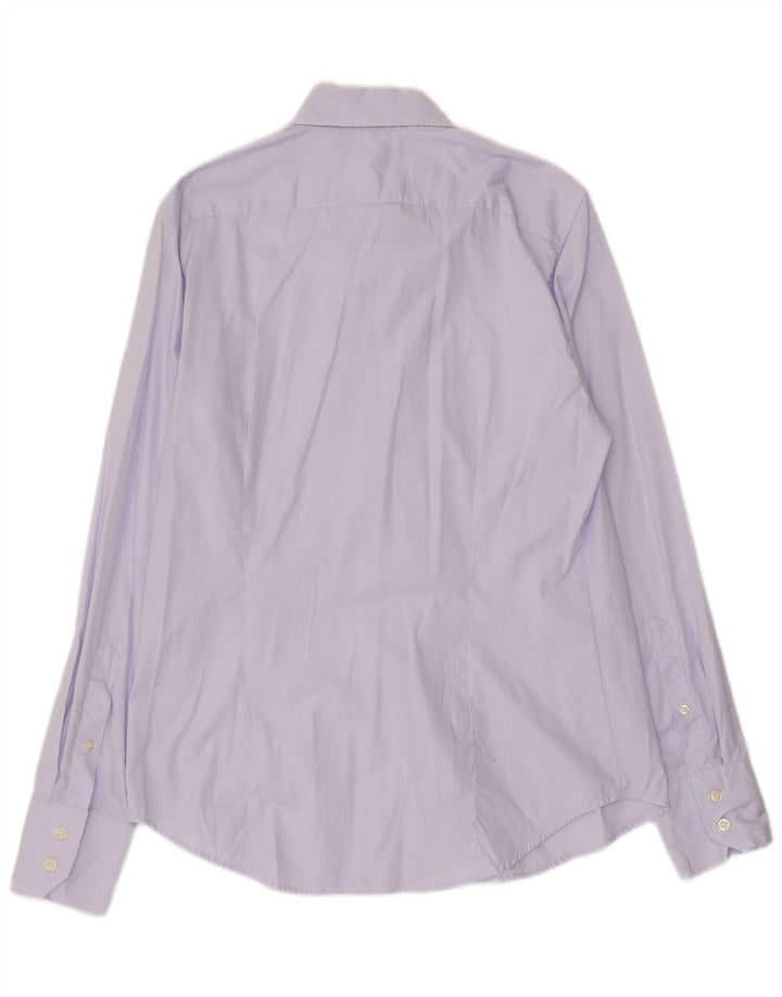 BENETTON Ανδρικό πουκάμισο μεγάλο μωβ βαμβακερό