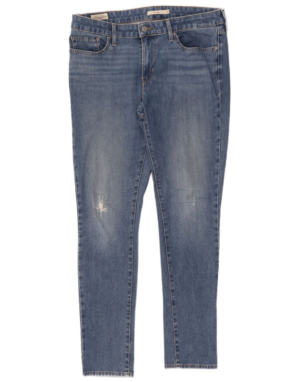 Levi's Womens 711 Skinny Jeans W31 L30 Blue Cotton