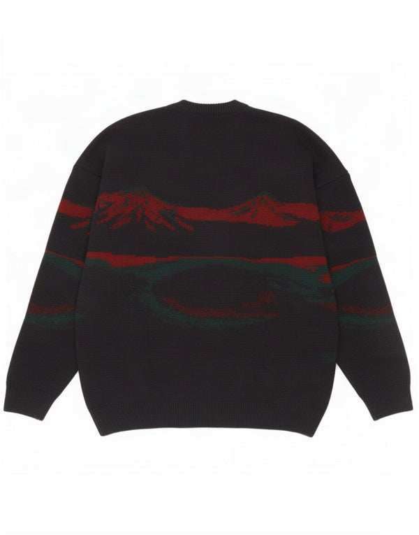 Vintage Ανδρικό πουλόβερ με λαιμόκοψη 2XL Navy Blue ριγέ καινοτομία