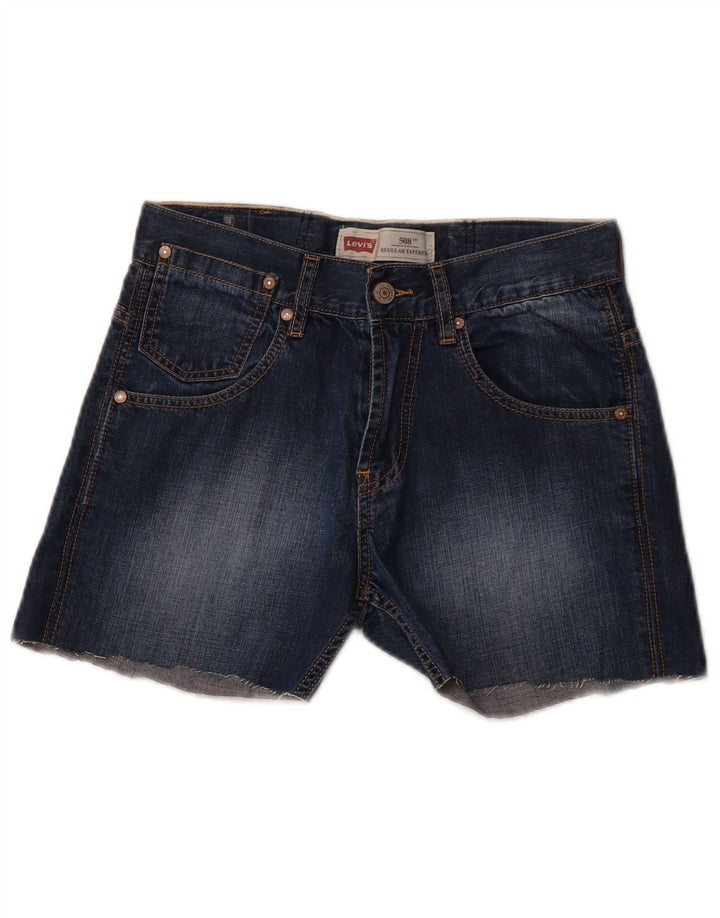 LEVI'S Girls 508 κανονικό τζιν σορτς 15-16 ετών W26 μπλε βαμβακερό