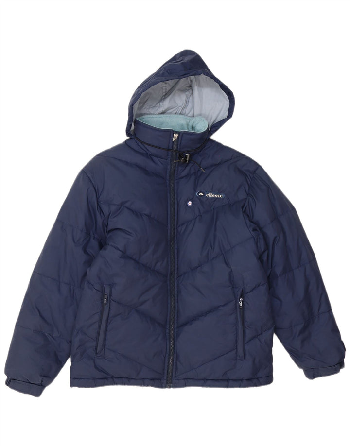 Ellesse Γυναικείο μπουφάν με κουκούλα UK 12 Medium Navy Blue Polyester