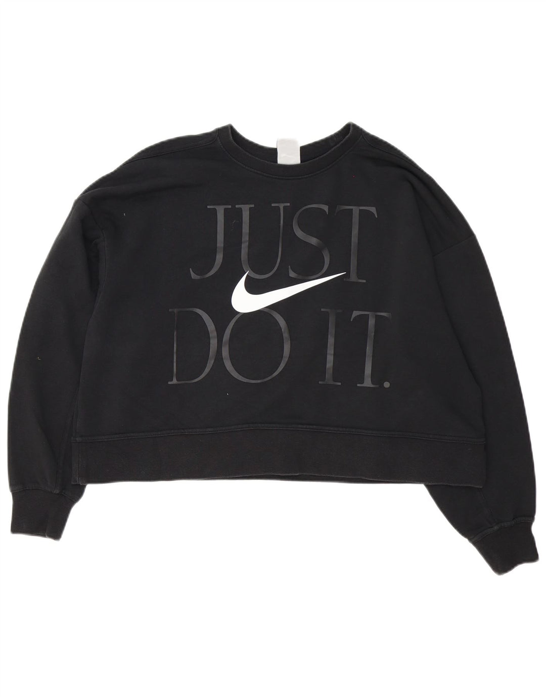 Γυναικείο Nike Dri Fit γραφικό φούτερ μεγάλου μεγέθους Jumper UK 16 μεγάλο μαύρο